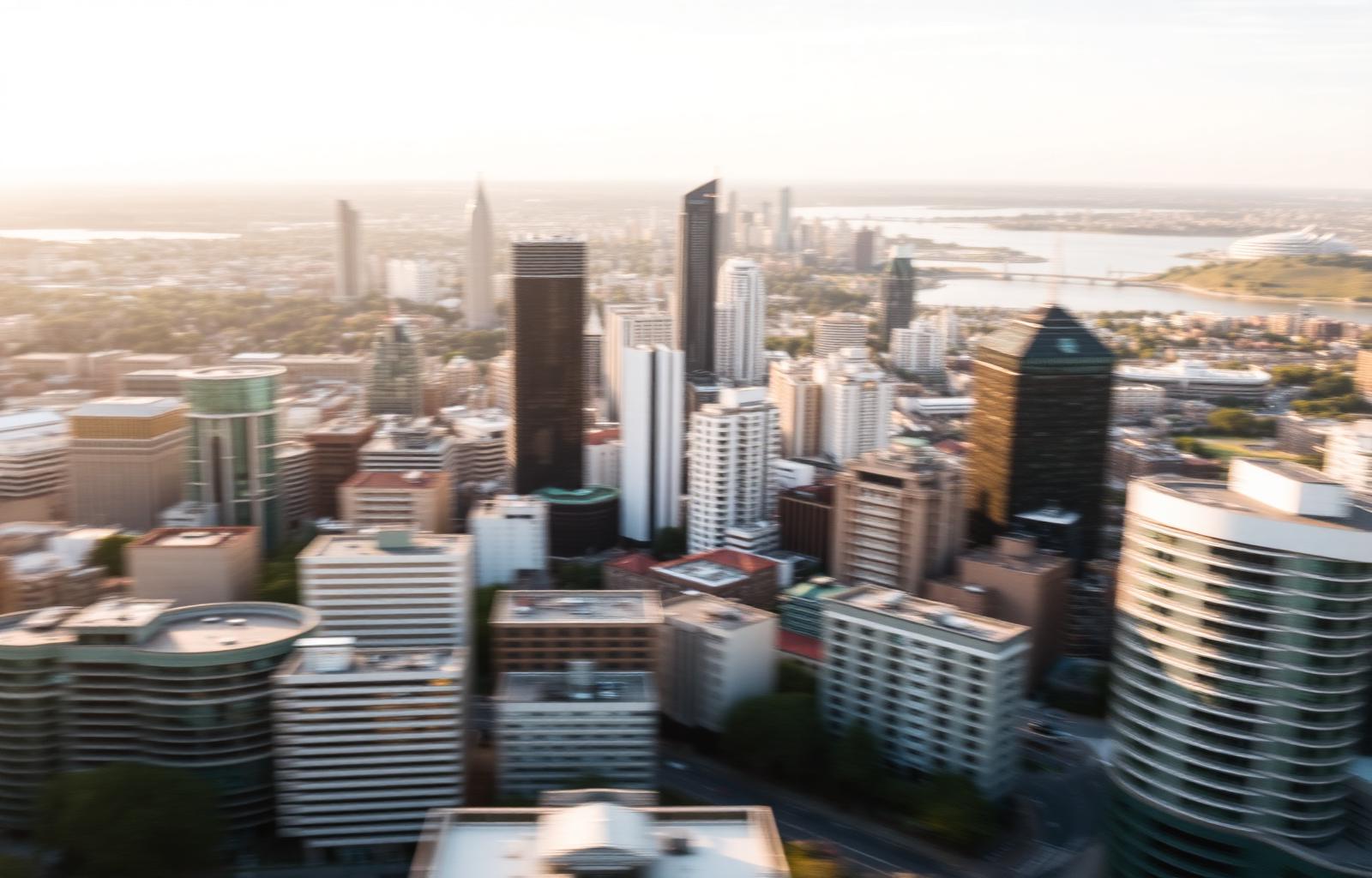 Sydney skyline at golden hour